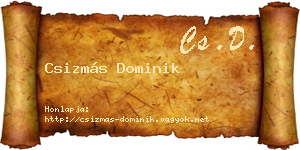 Csizmás Dominik névjegykártya