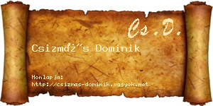 Csizmás Dominik névjegykártya