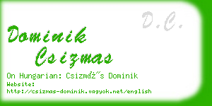 dominik csizmas business card
